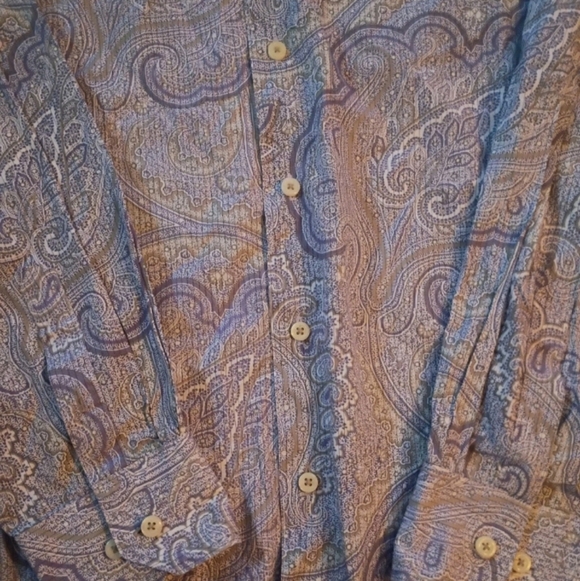 Bugatchi UOMO 2XLT Men's Purple and White Paisley Shirt Designer Business Party - Picture 3 of 6